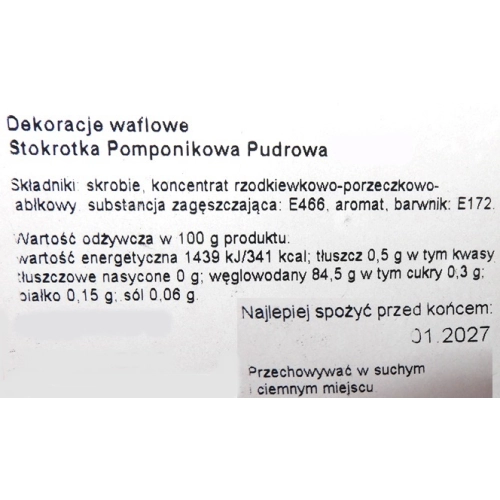 Kwiaty na tort kwiat waflowy stokrotka pomponikowa dekoracje urodzinowe ozdoby na tort pudrowa 5 sztuk